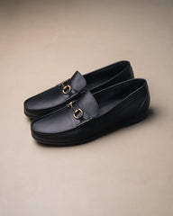 Berwick Horse Bit Loafer Box Calf – Black