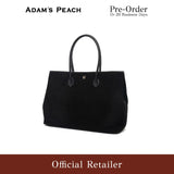 (Pre-Order) ADAM PEACH Black Suede Tote Bag