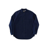 Blue Blue Japan Kasezome Sashiko Stand Up Collar Ls Shirt