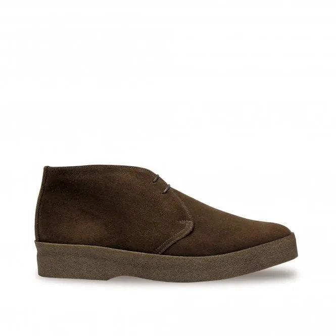 Sanders Hi Top Chocolate Suede Chukka Boot