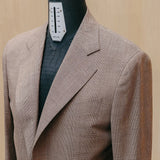 Drop6 Sport Jacket Wool Silk Linen Check Brown