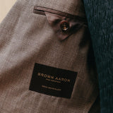 Drop6 Sport Jacket Wool Silk Linen Check Brown