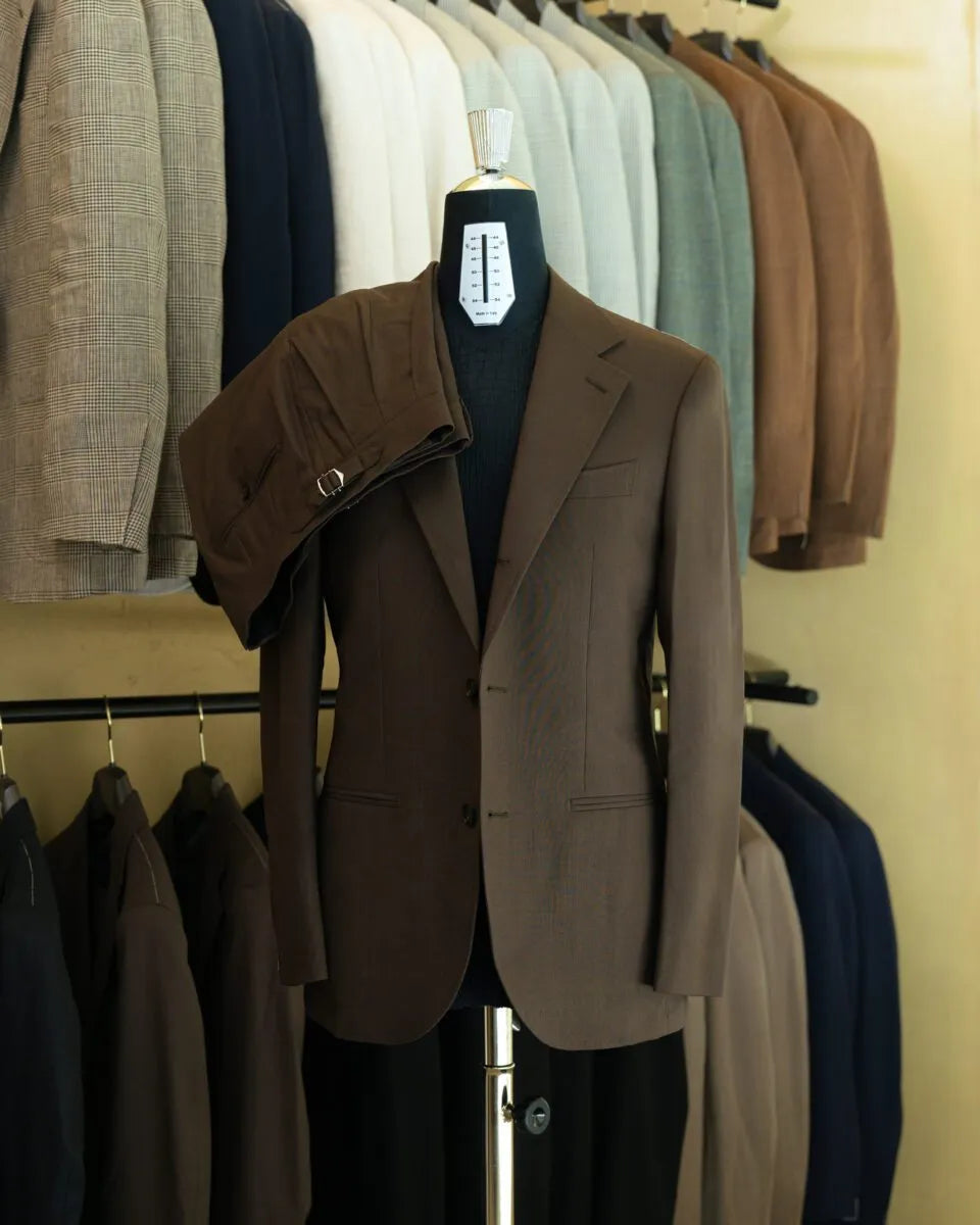 Drop6 Suit Wool Brown