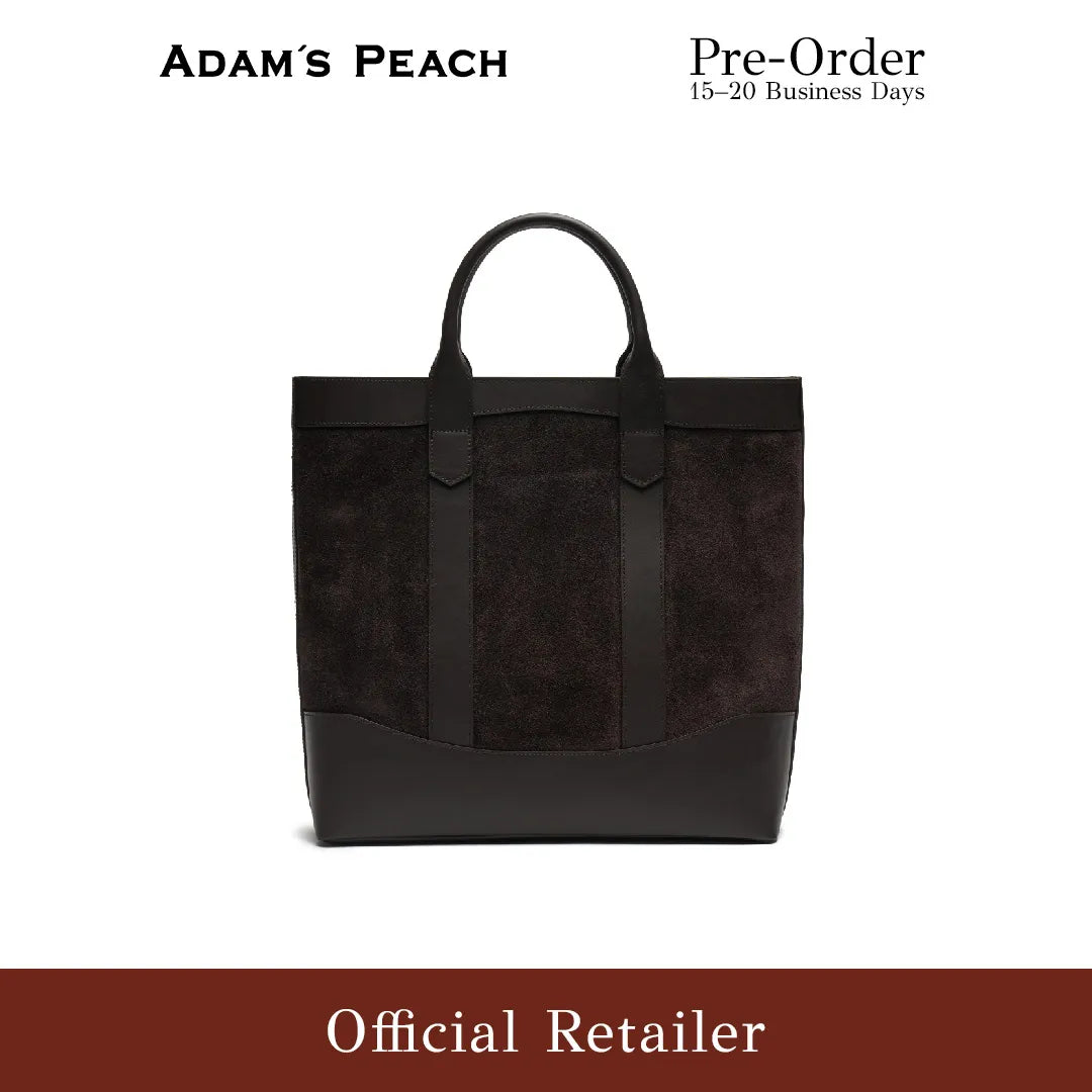(Pre-Order) ADAM PEACH Dark Brown Suede D.L Tote Bag