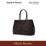 (Pre-Order) ADAM PEACH Dark Brown Suede Tote Bag