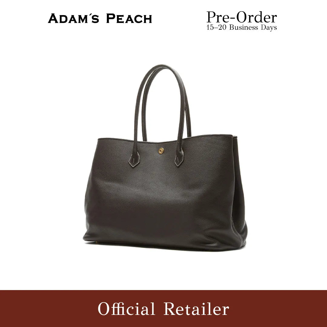 (Pre-Order) ADAM PEACH Dark Brown Tote Bag