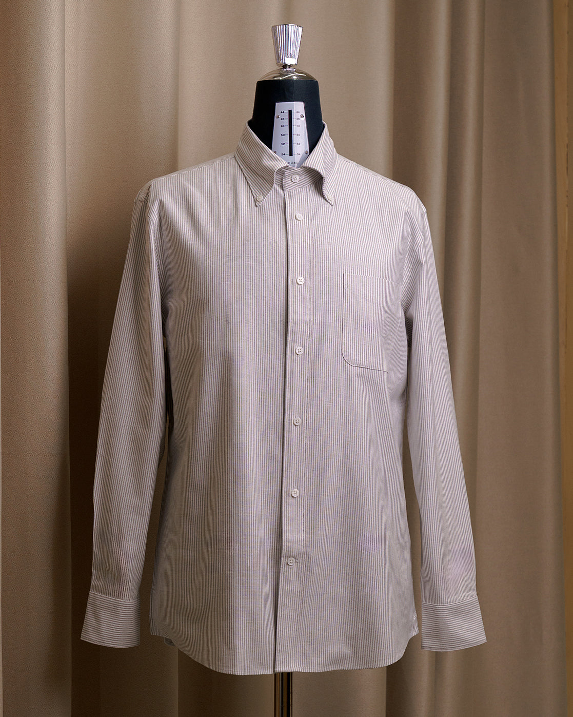 Drop6 Multi Stripe Button Down Green Shirt