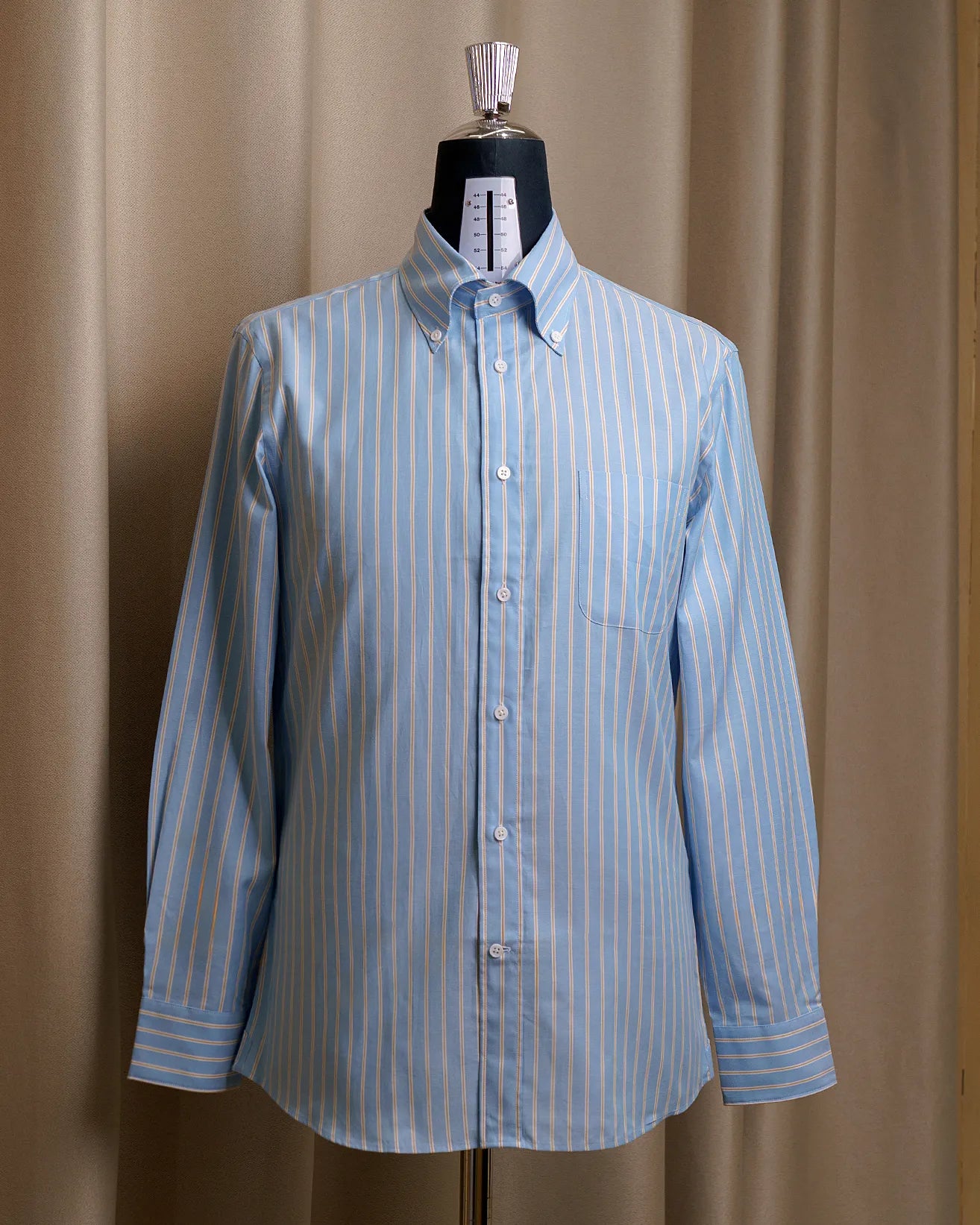 Drop6 Bold Stripe Button Down Sax Shirt