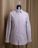 Drop6 Multi Stripe Button Down Blue Shirt