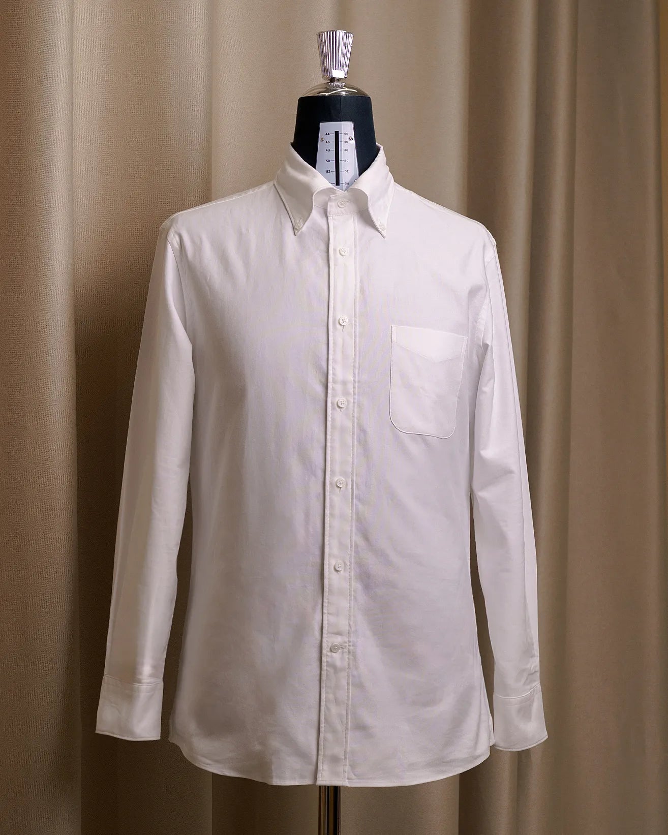 Drop6 Plain Oxford Cloth Button Down Shirt White