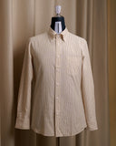 Drop6 Seersucke Button Down Coffee Shirt