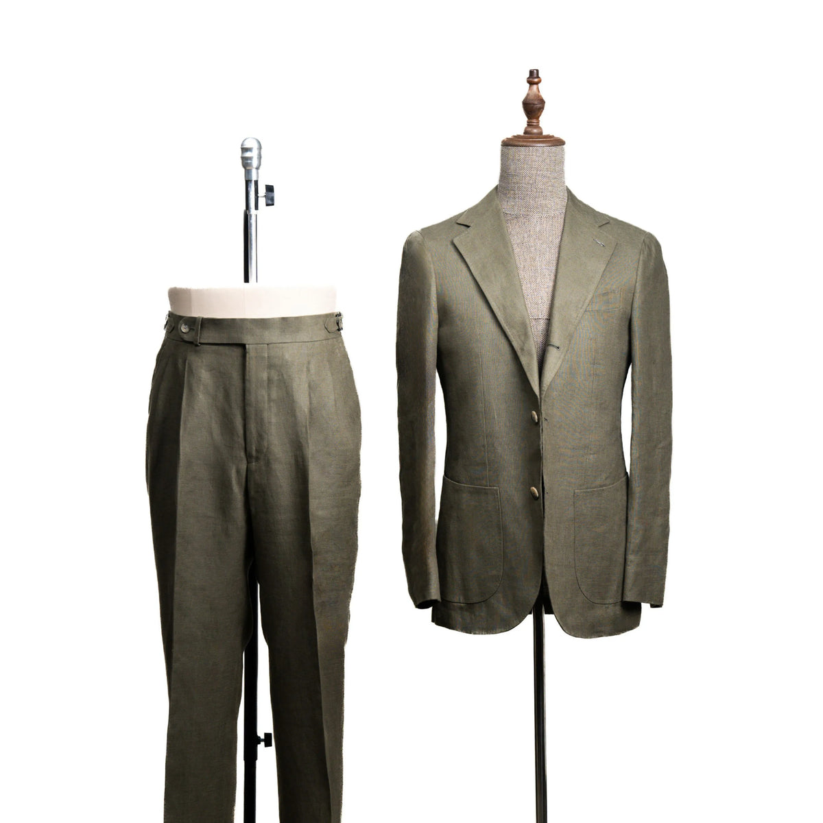 Drop6 Suit in Baird Mcnutt Irish Linen Khaki