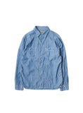 Empire & Sons L/S Usn Style Work Shirt 5oz Organic Cotton Selvege Chambray – Blue