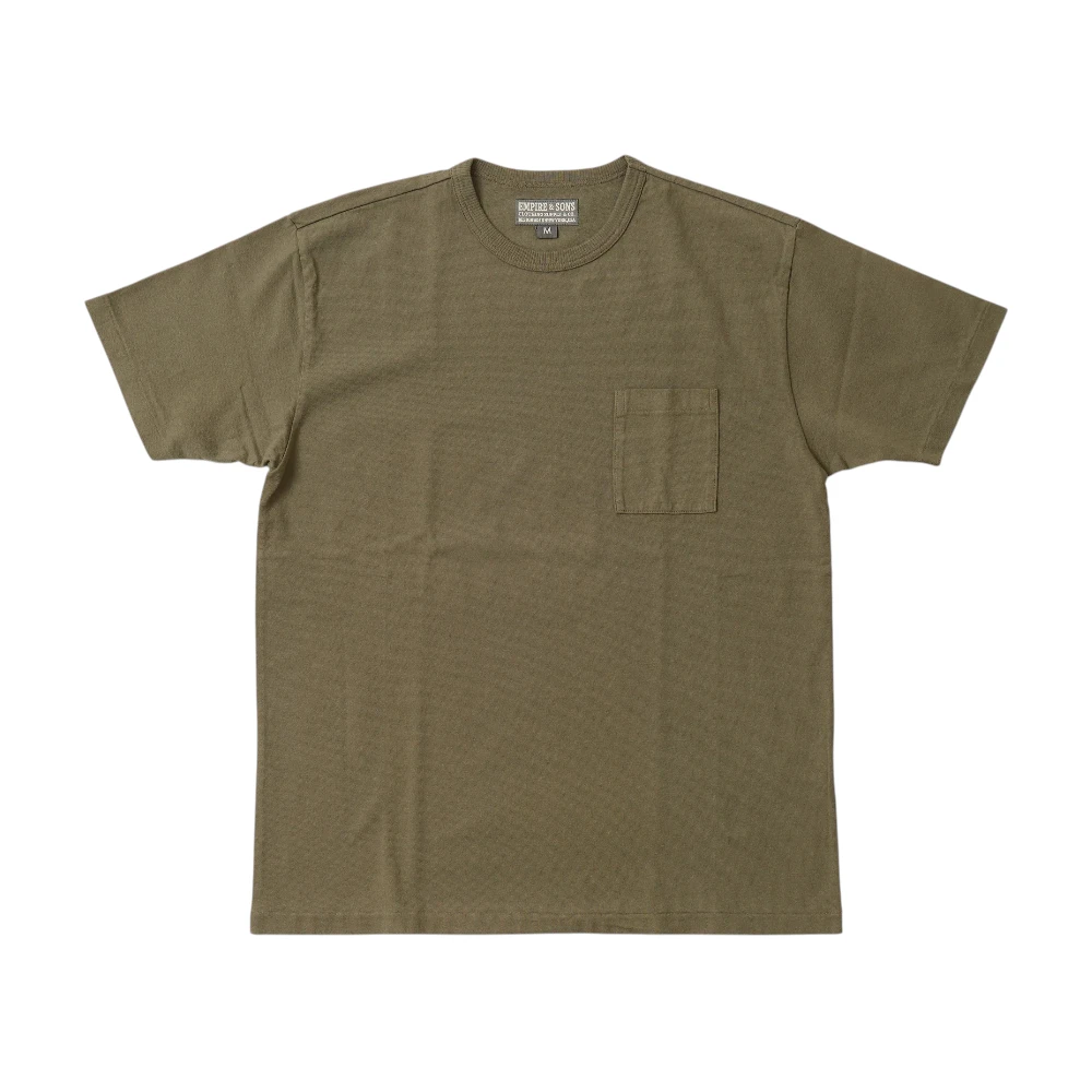 Empire & Sons S/S Crew Pocket Tee American Dry Jersey Amy Green Front View