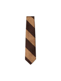 Fairfax Collective Wide Ribbed Rep Stripe Tie Brown/Beige