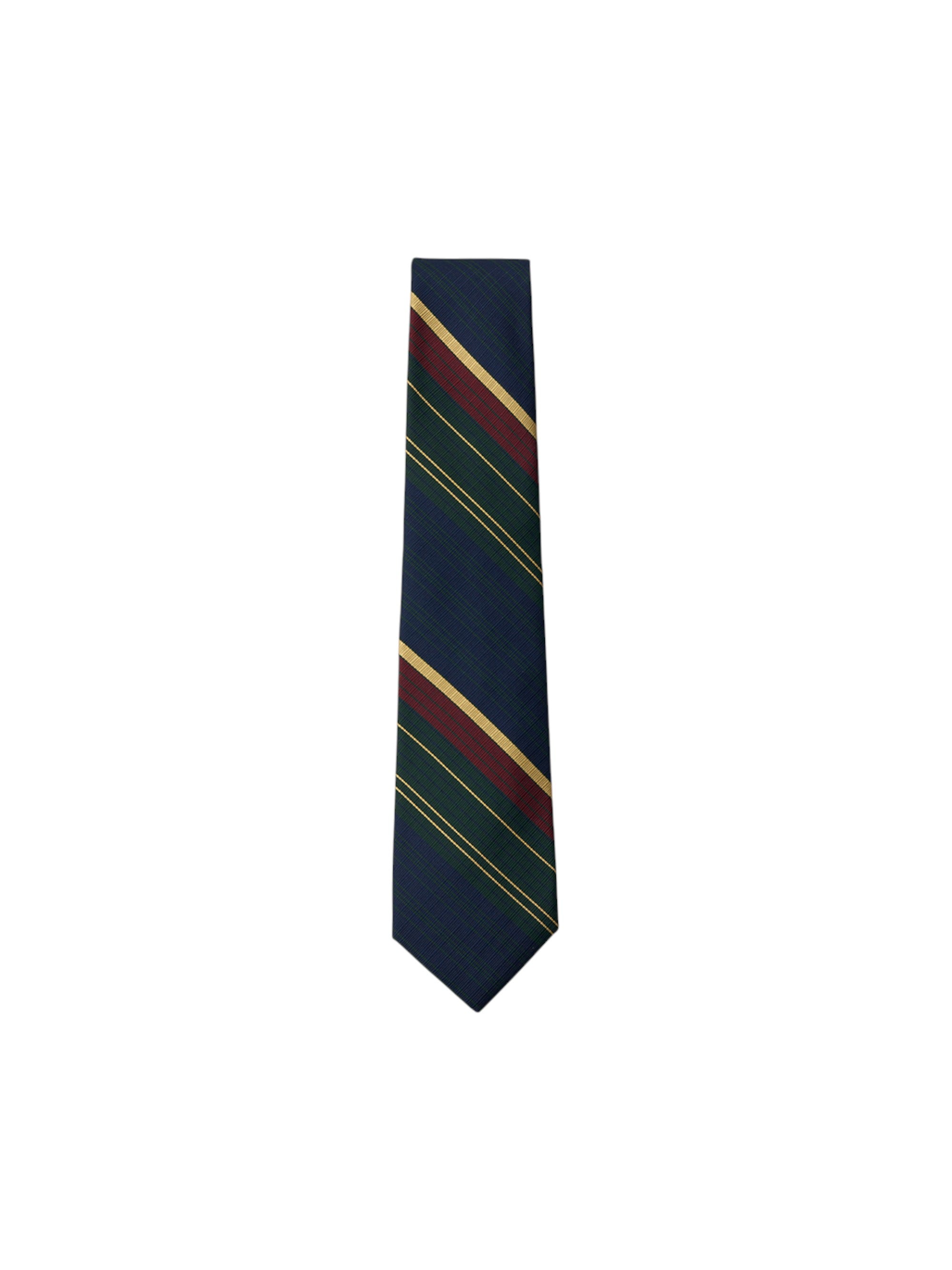 Fairfax Collective Wide Ribbed Rep Stripe Tie Navy/Wine/Gold