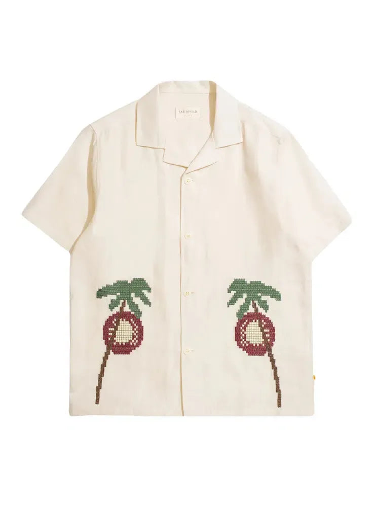 Far Afield Veloso Shirt – Bahia Sunset Snow White