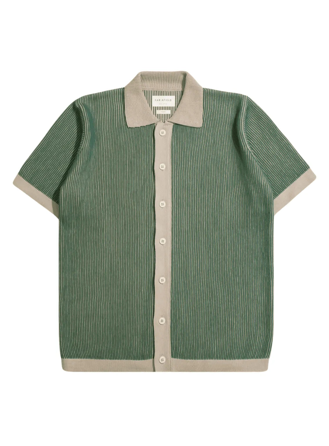 Far Afield Velzy Cardigan – Helio Stripe Peyote Sand