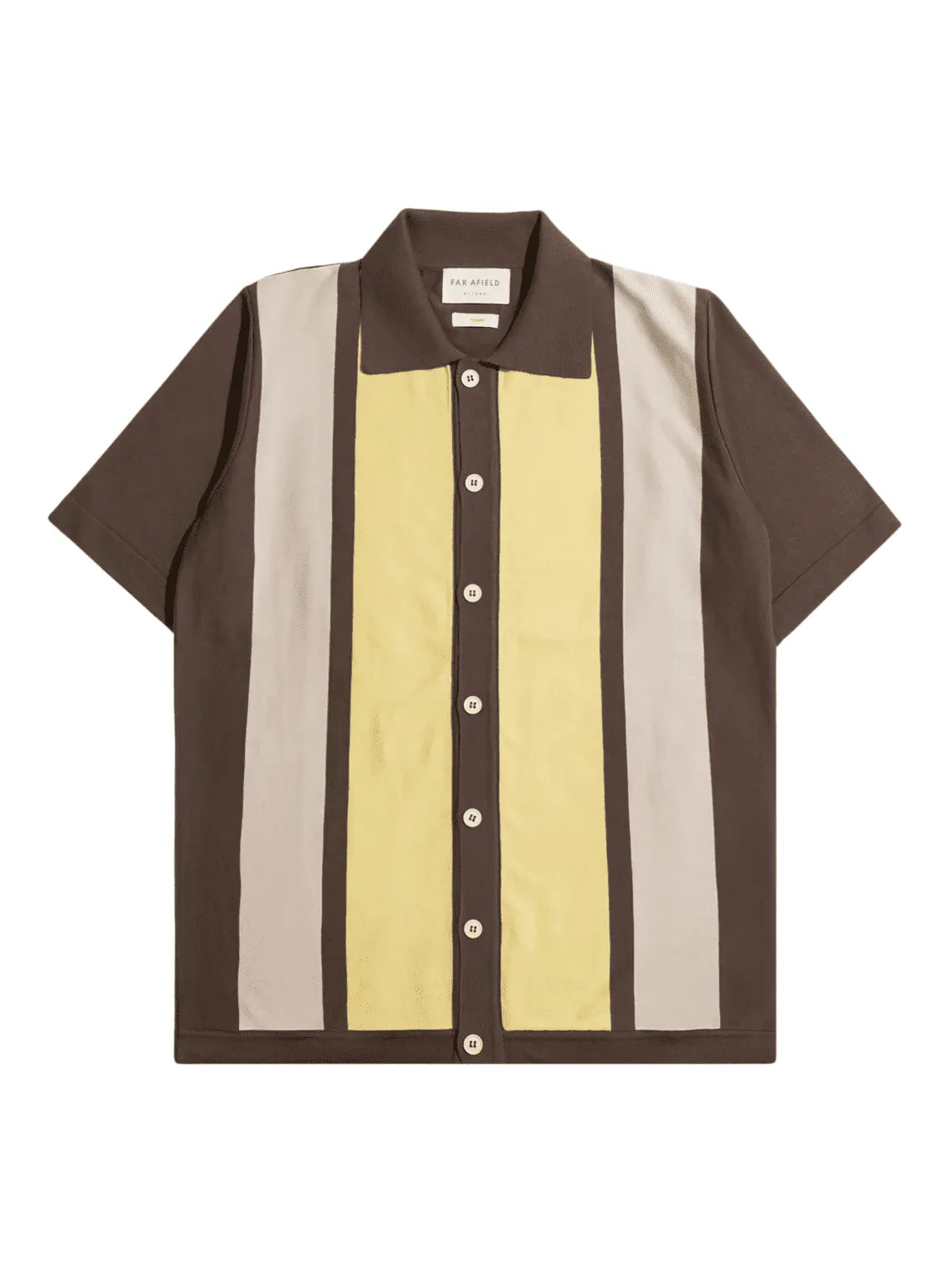 Far Afield Velzy Cardigan – Neto Stripe Dark Brown