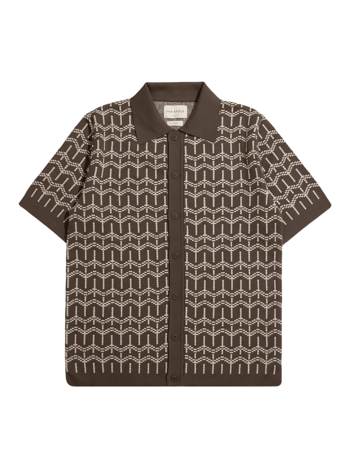 Far Afield Zigger Cardigan – Palm Tree Dark Brown