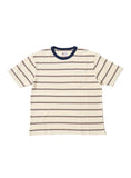 Felco Crew Pocket Tee Creser Stripe Natural-blue & Mustard
