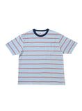 Felco Crew Pocket Tee Creser Stripe – Blue – White & Burgundy