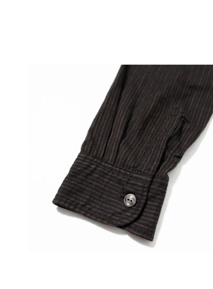 Fob Factory F3511 Band Collar Shirt Black