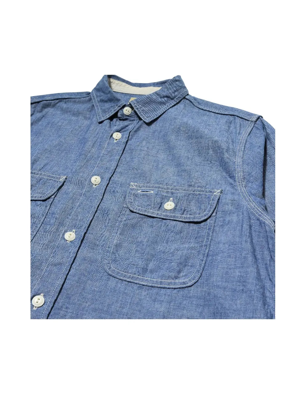 Fob Factory F3494 Chambray Work Shirt Blue