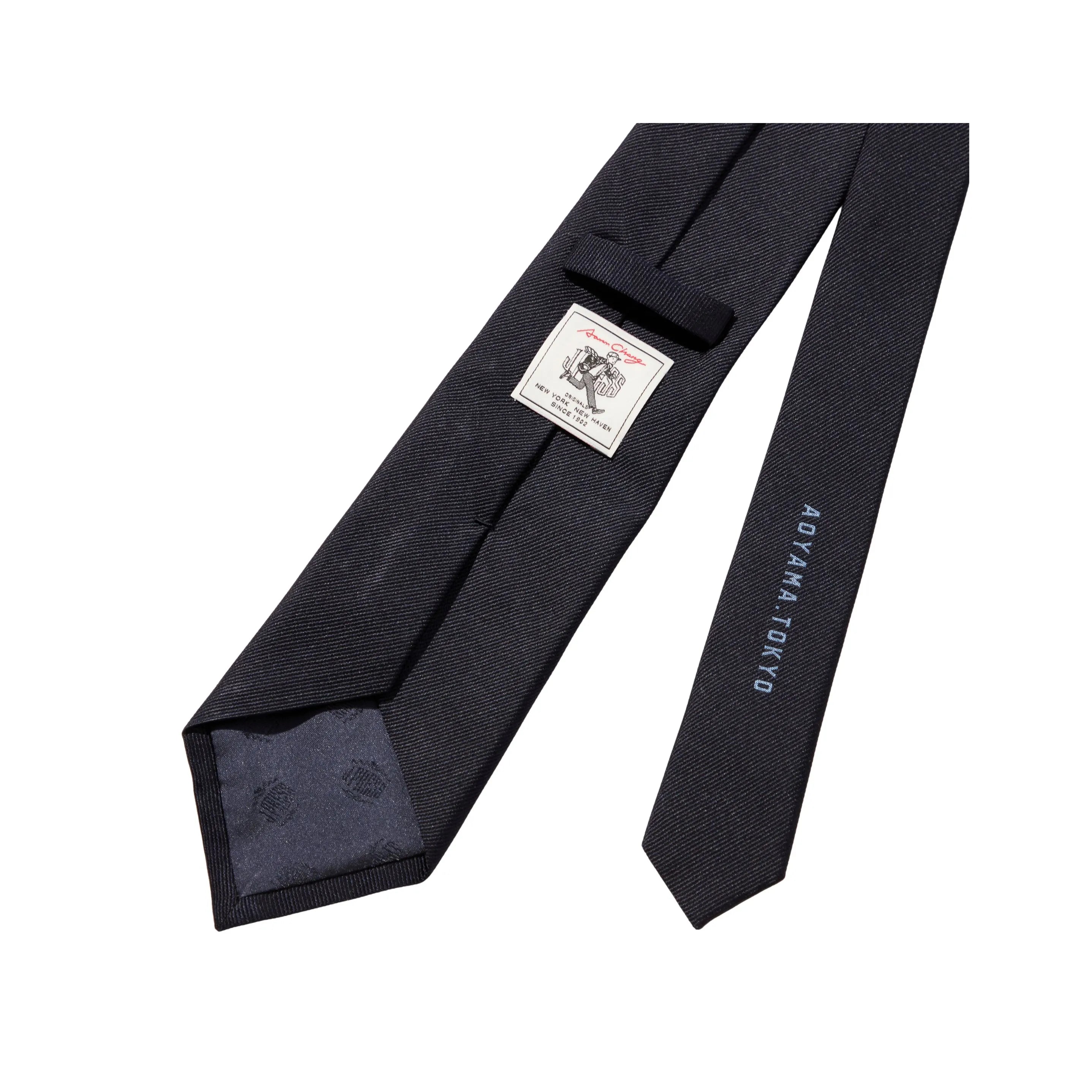 J.Press Necktie Aaoron Illust-Tie Silk Jacquard Navy