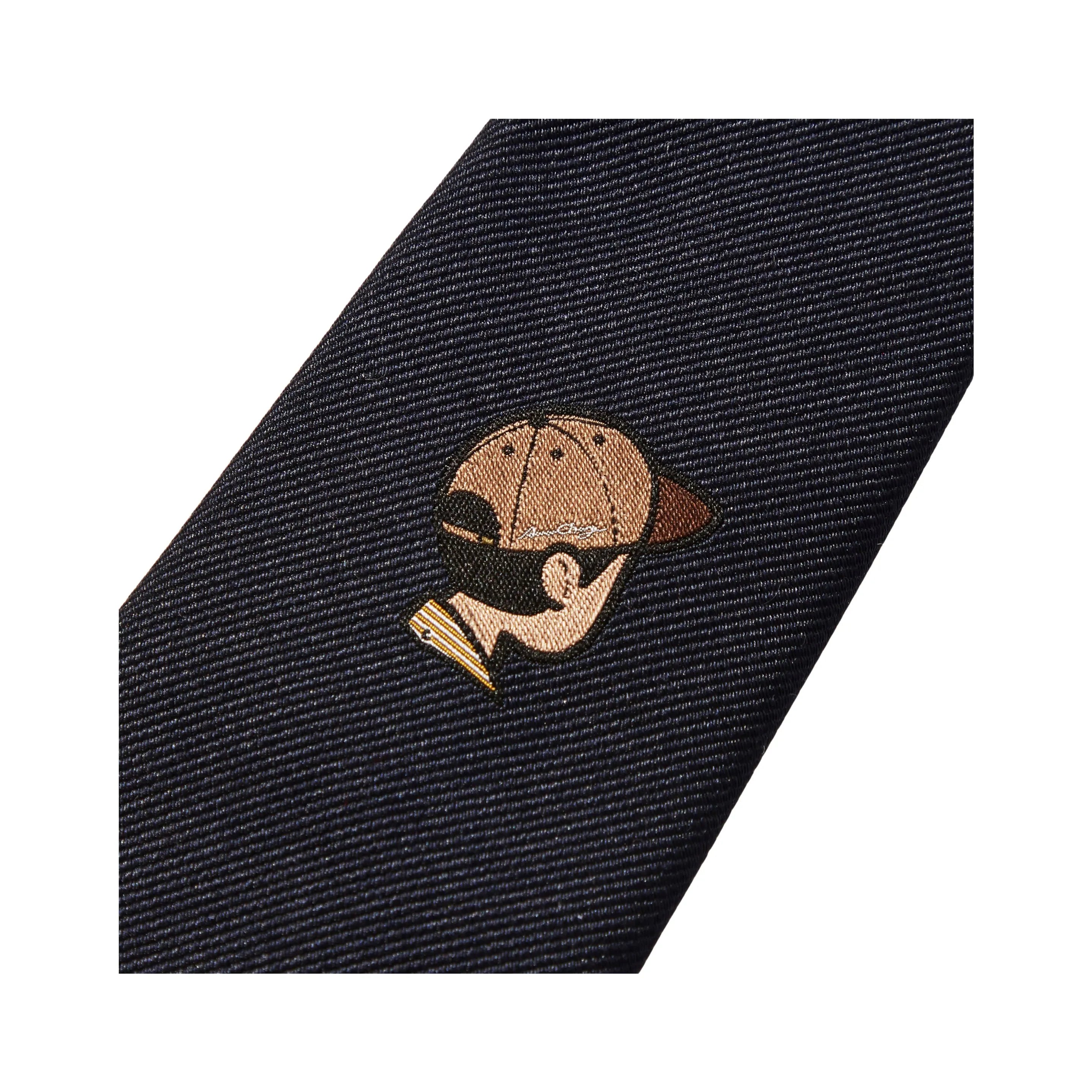 J.Press Necktie Aaoron Illust-Tie Silk Jacquard Navy