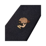 J.Press Necktie Aaoron Illust-Tie Silk Jacquard Navy
