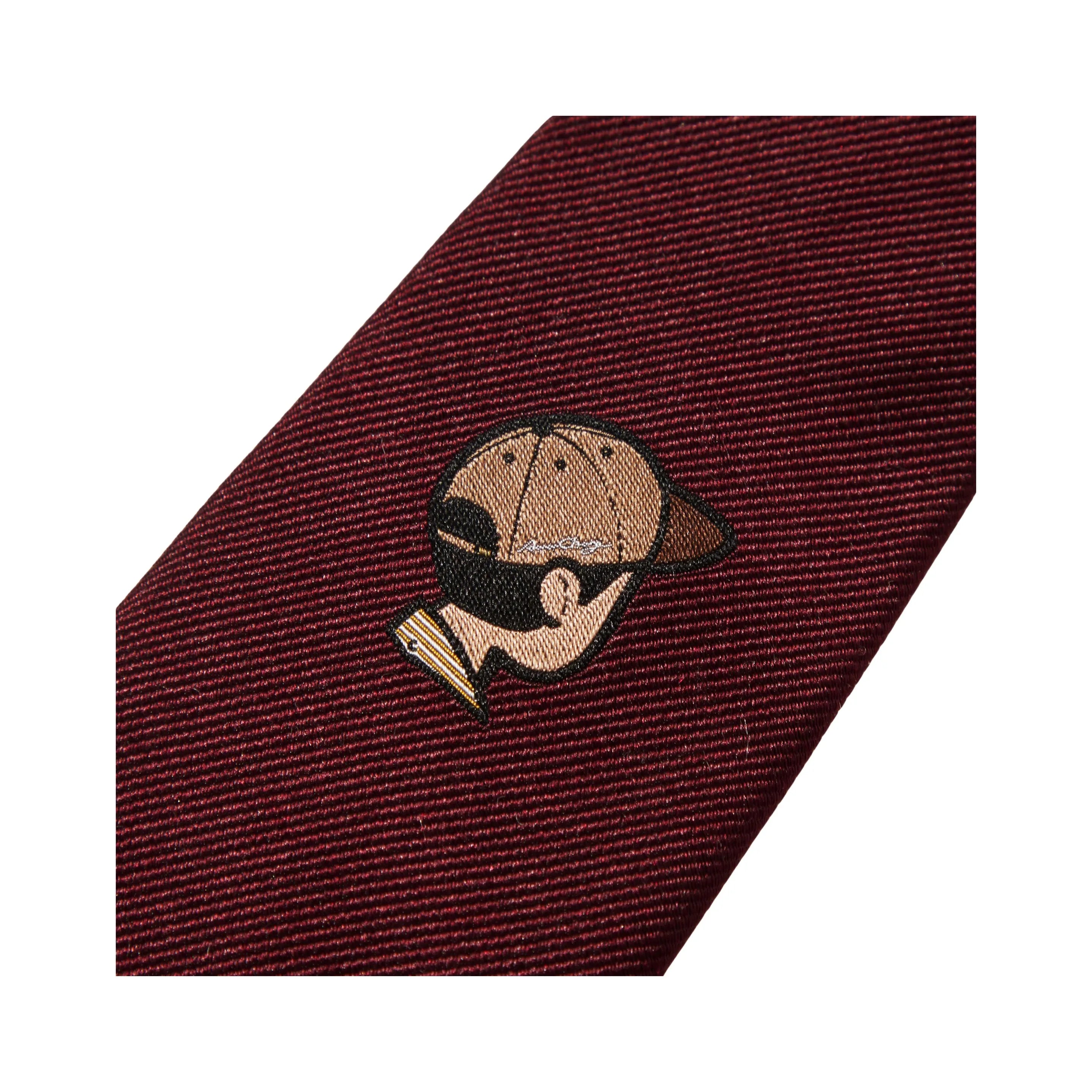 J.Press Necktie Aaoron Illust-Tie Silk Jacquard Red