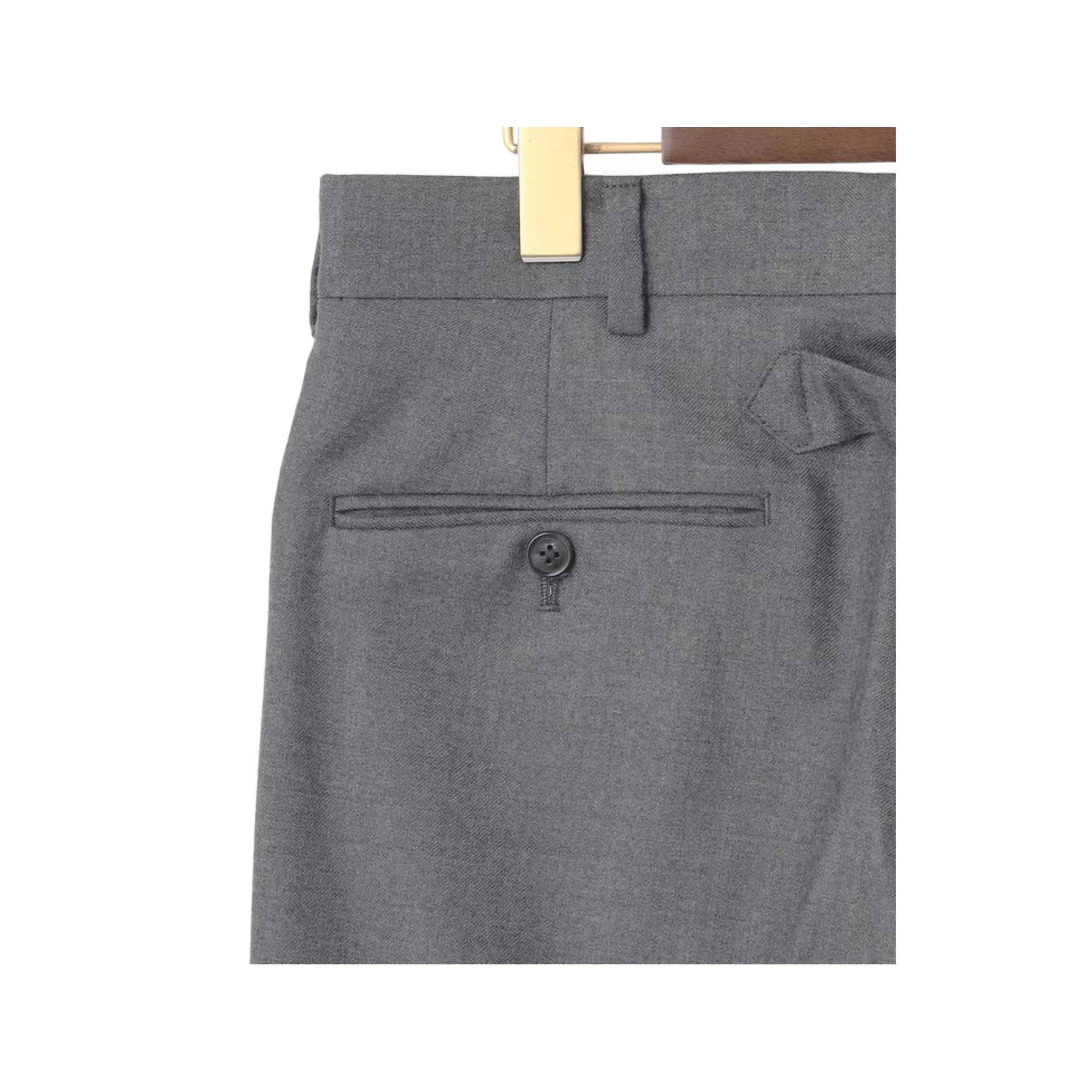 J.Press Slacks Piped Stem Peppin Merino Tropical Gray