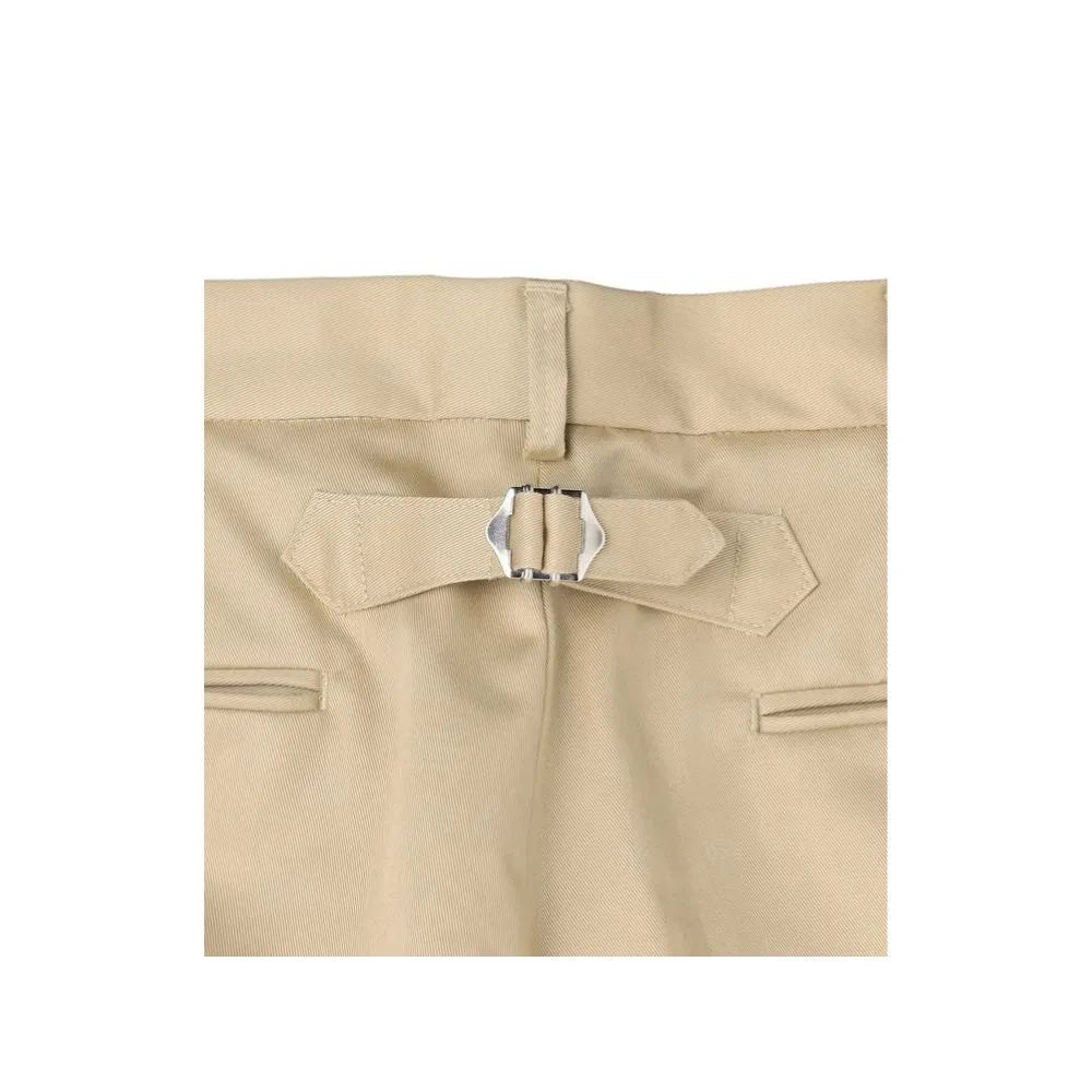 J.Press Slight Twist Organic Chino New Piped Stem Slacks Beige
