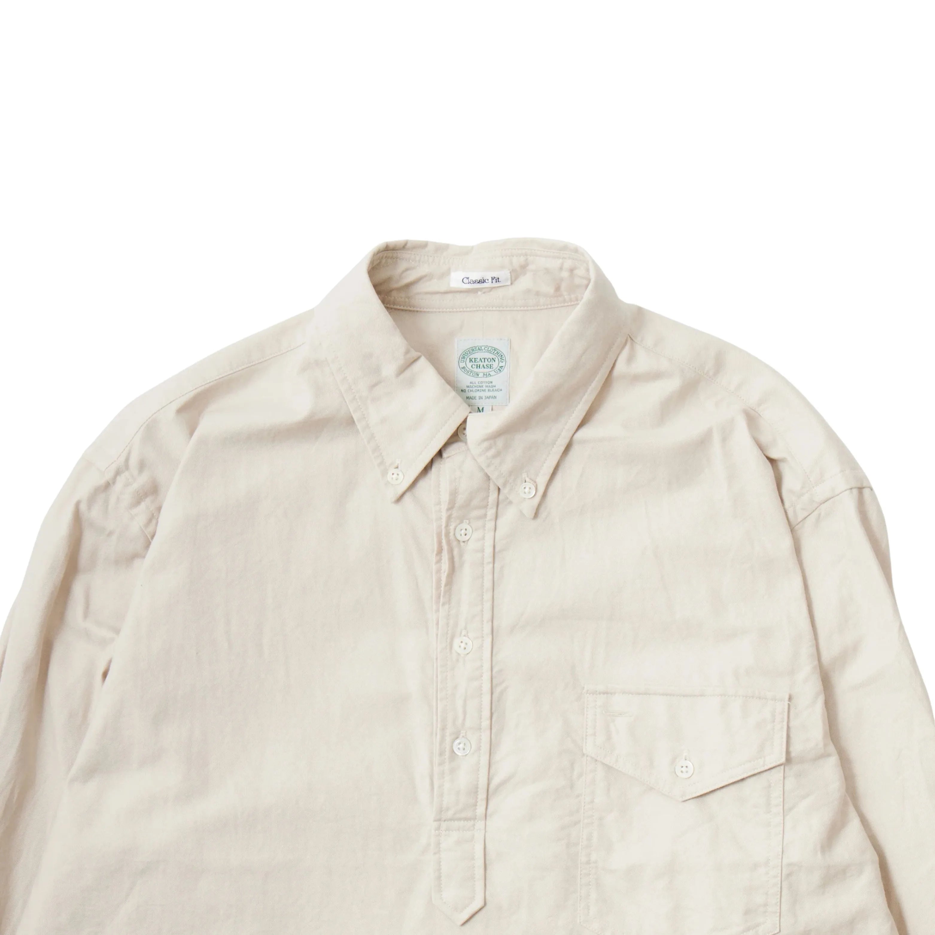 Keaton Chase Usa L/s Classic Fit Pullover Bd Shirt Premium Oxford Beige