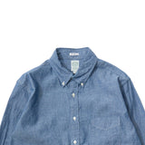 Keaton Chase Usa L/s Pullover Bd Shirt 5oz Indigo Chambray