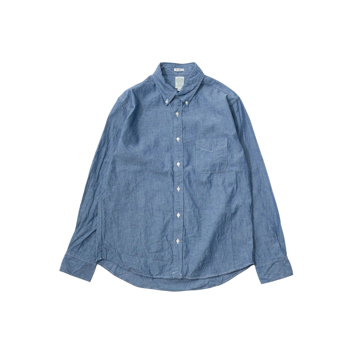 Keaton Chase Usa L/s Pullover Bd Shirt 5oz Indigo Chambray