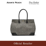 (Pre-Order) ADAM PEACH Magee Tweed Black & White Tote Bag