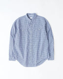 Necessary or Unnecessary Check Western Shirt Blue