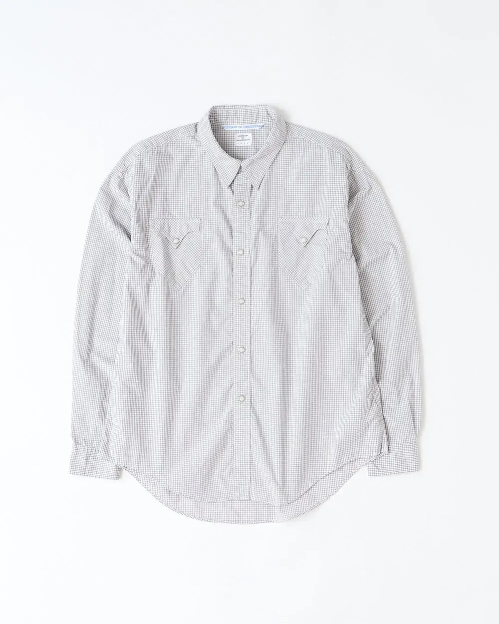 Necessary or Unnecessary Check Western Shirt Gray
