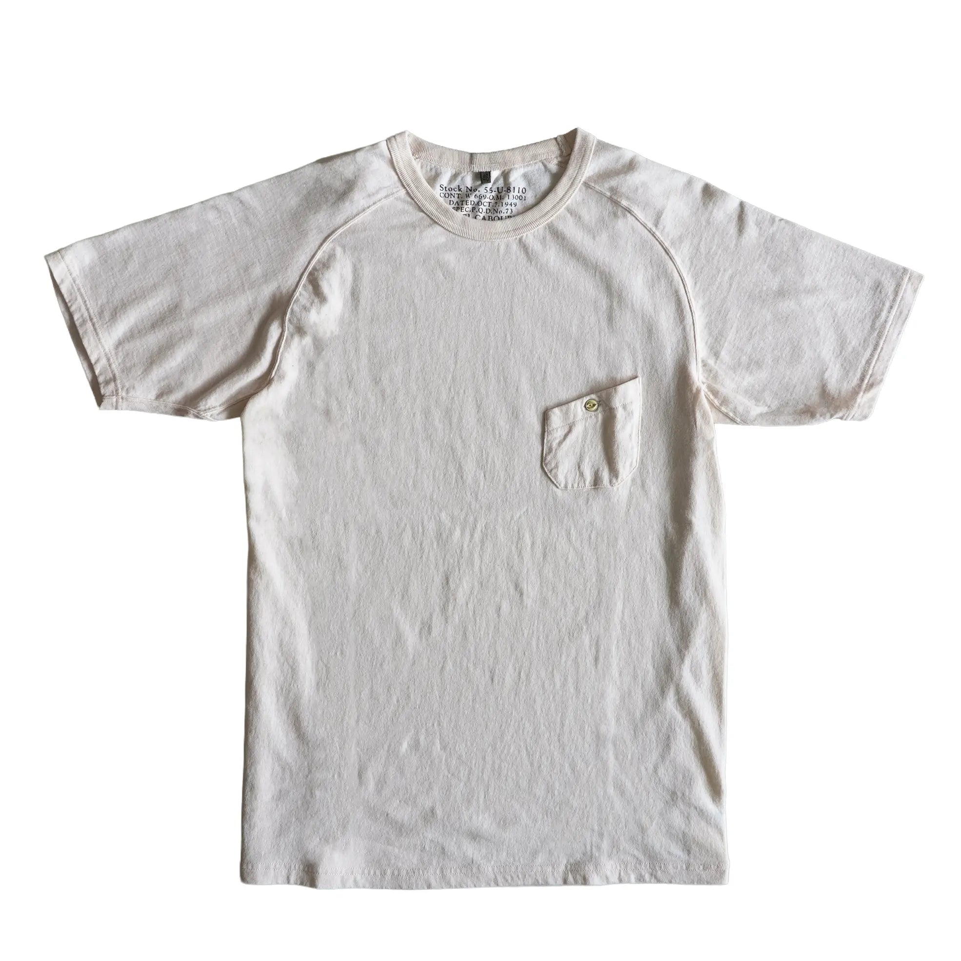 Nigel Cabourn  5.6oz Basic T-shirt Ivory