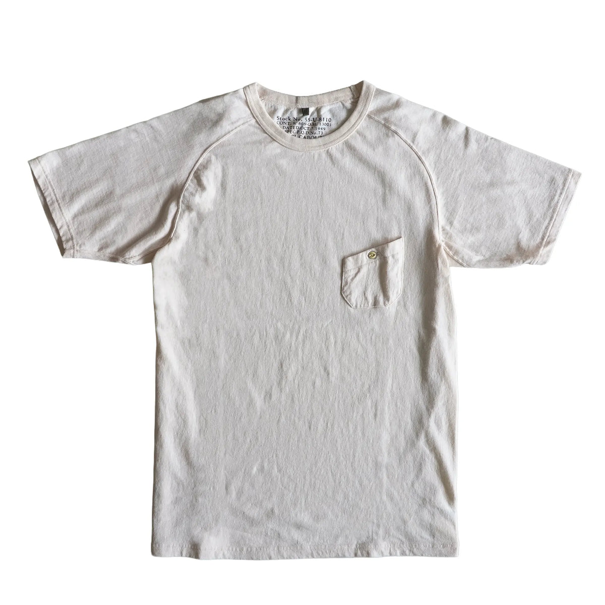 Nigel Cabourn  5.6oz Basic T-shirt Ivory