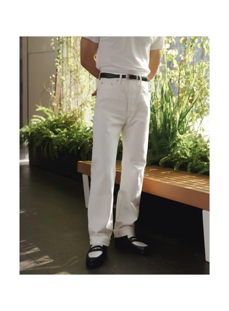 Omnigod Clothier and Sons Jeans Selved White