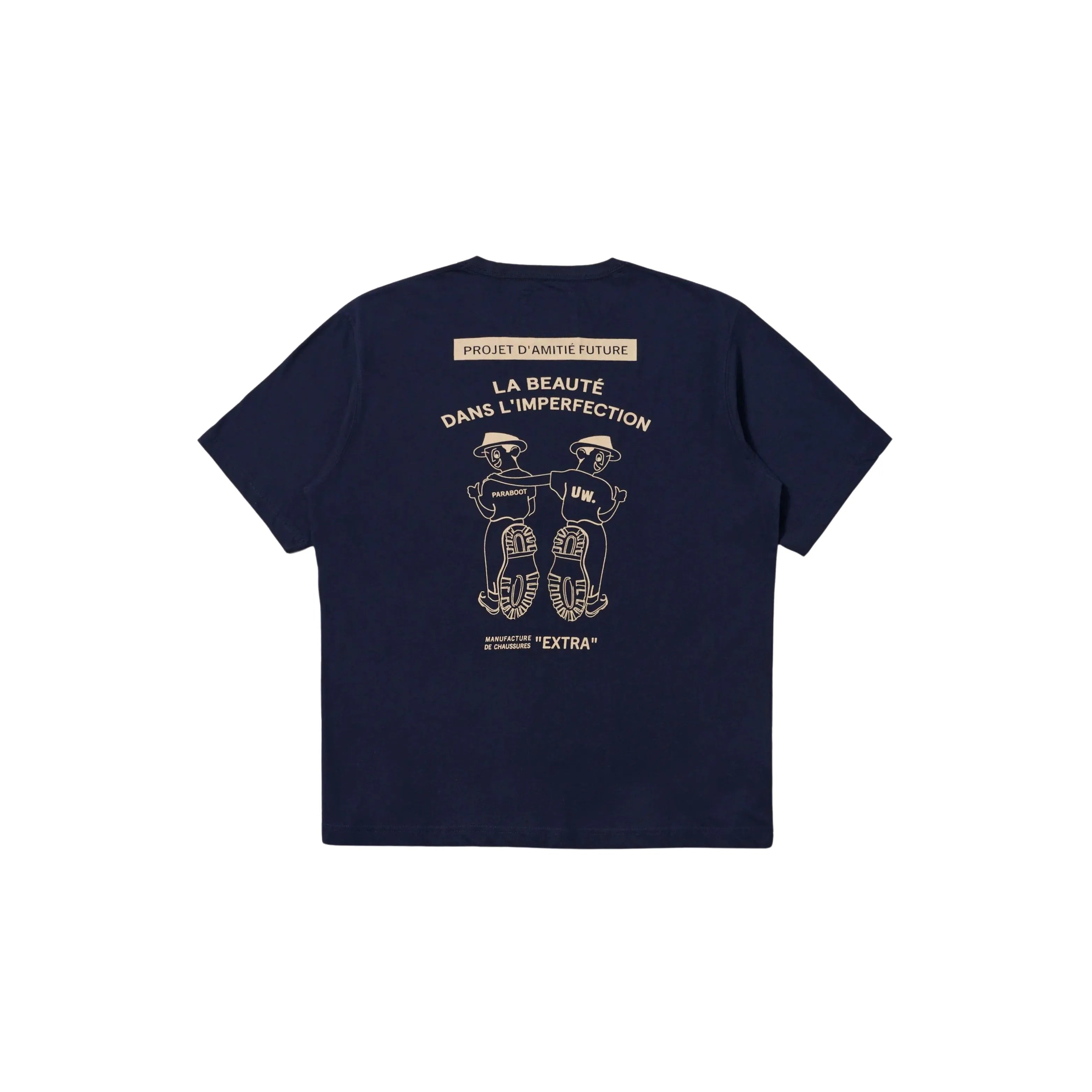Universal Works Paraboot x Universal Works Single Jersey Short Sleeve Tee Navy