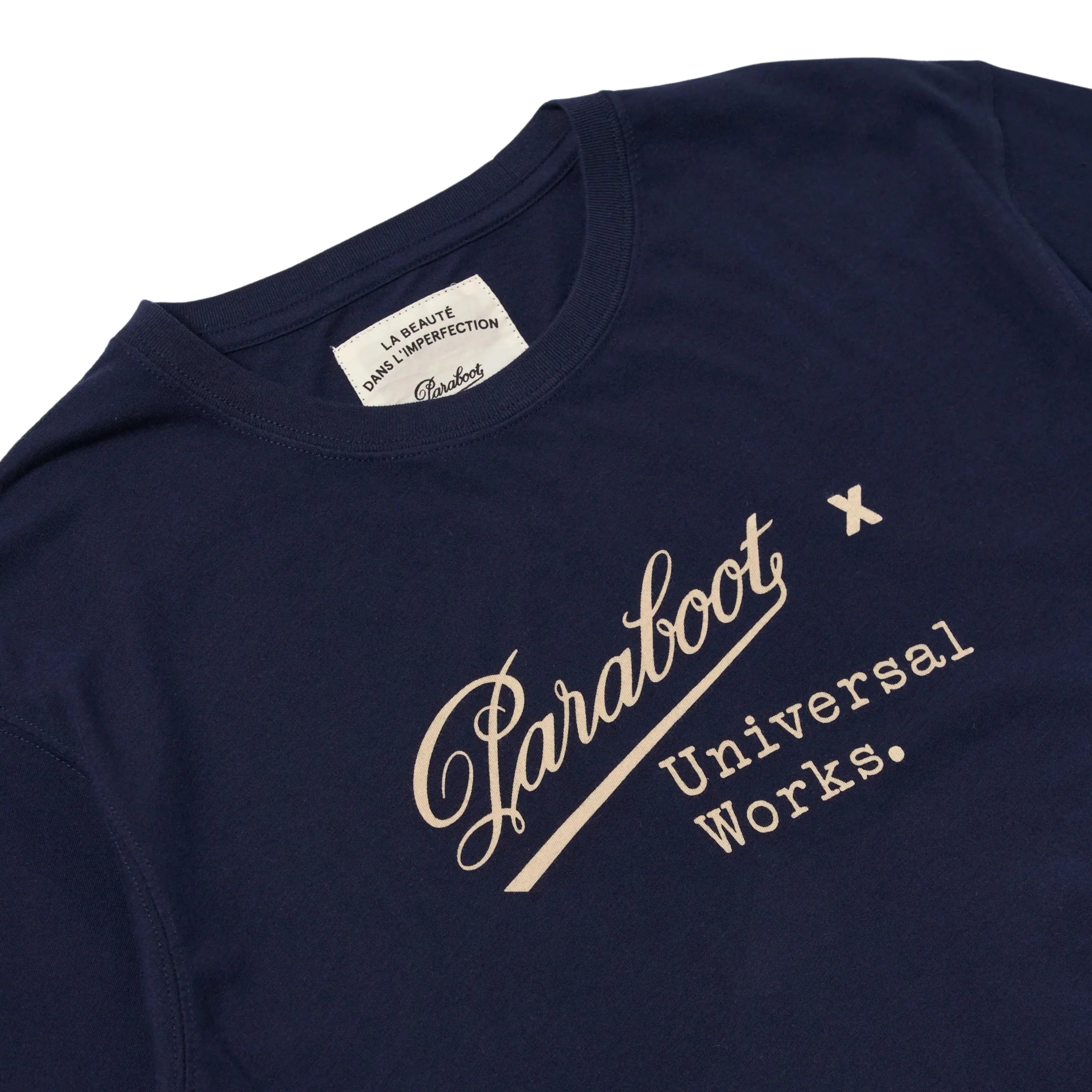 Universal Works Paraboot x Universal Works Single Jersey Short Sleeve Tee Navy