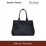 (Pre-Order) ADAM PEACH AP050 Black Leather Tote Bag