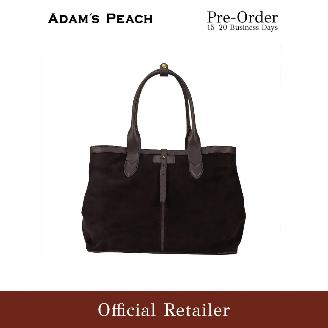 (Pre-Order) ADAM PEACH AP050 Suede Dark Brown Tote Bag