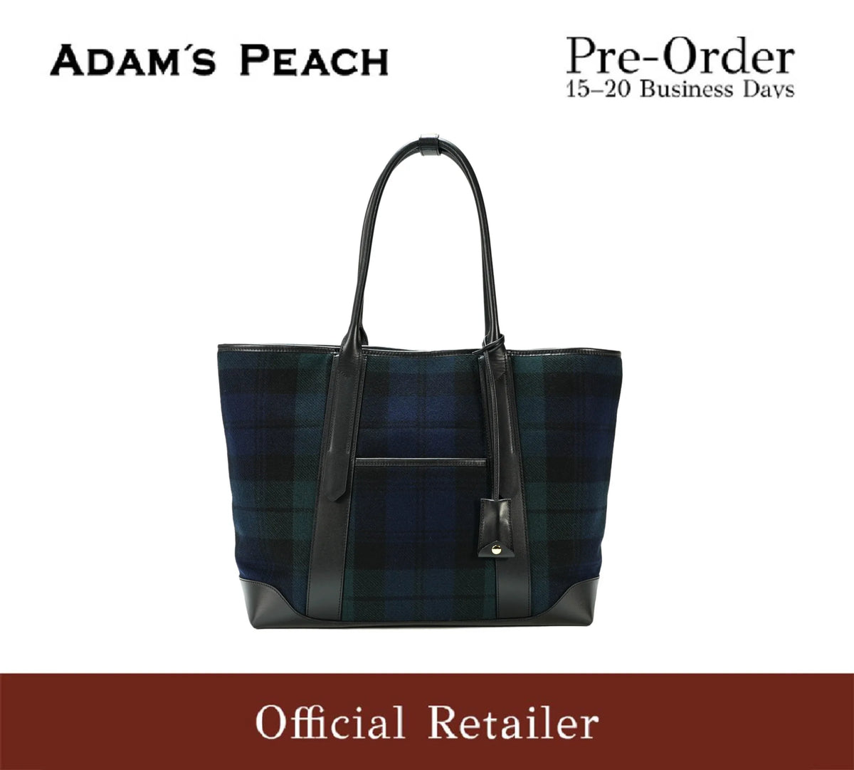 (Pre-Order) ADAM PEACH AP055 Lovat Tweed Totebag