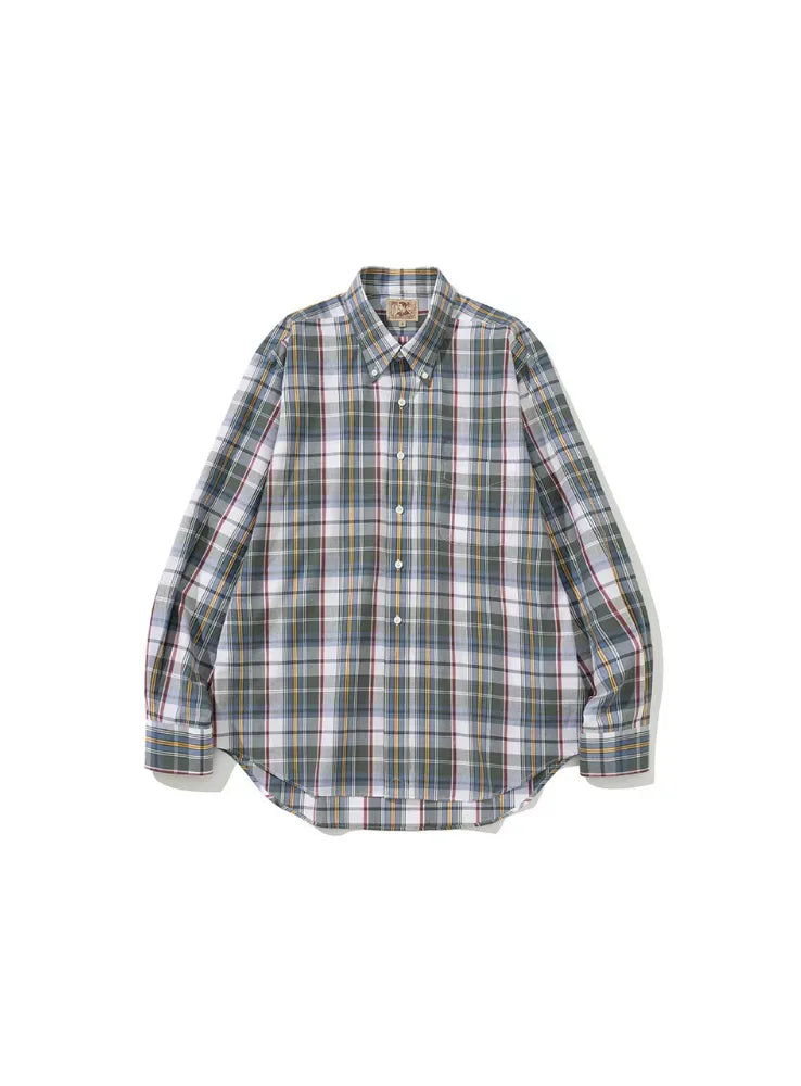 Renacts IVY Madras Button Down Shirt White Multi