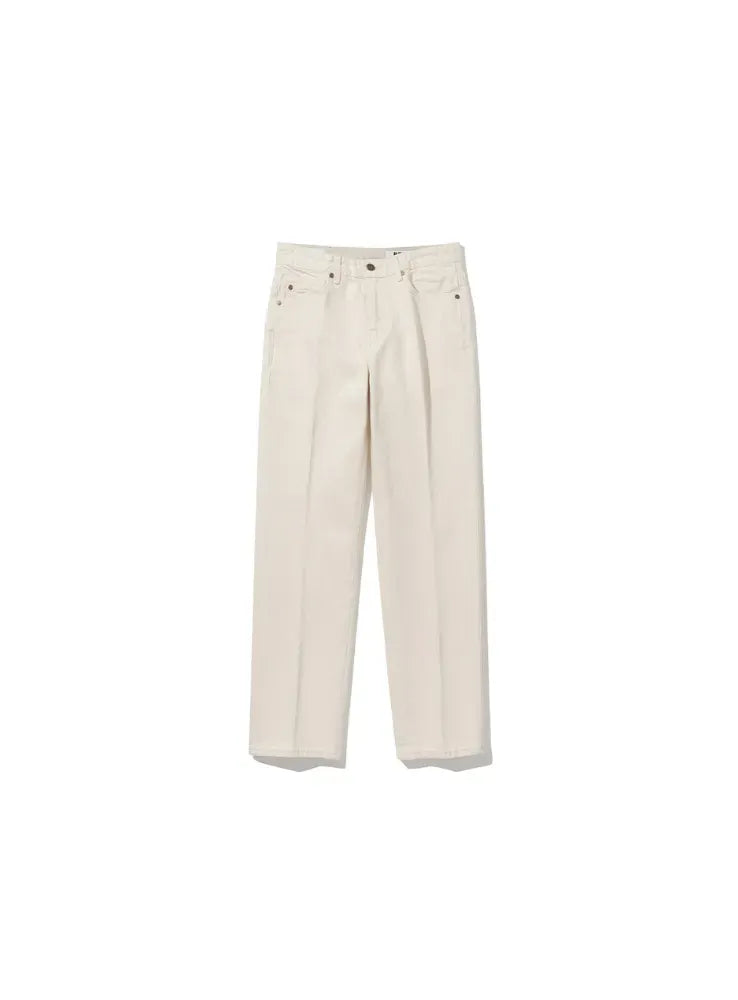 Renacts Tailored Straight Denim Pants Cream